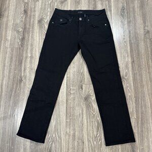Guess Jeans Mens Black Vermont Slim Denim Los Angeles 34 X 32 Stretch Minimalist